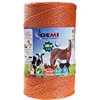 Gemi Elettronica Hilo Conductor Redondo para Pastor eléctrico Cerca eléctrica 1000 MT 4 mm² Valla eléctrica Valla…